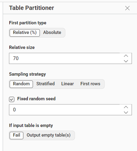 Konfigurasi Table Partitioner