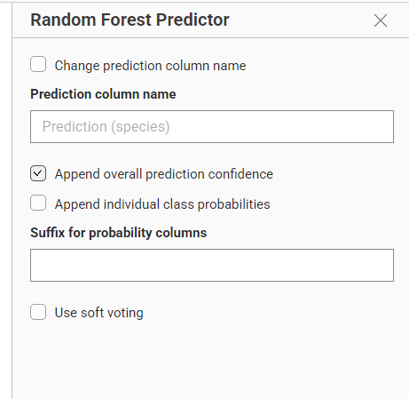 Konfigurasi Random Forest Predictor